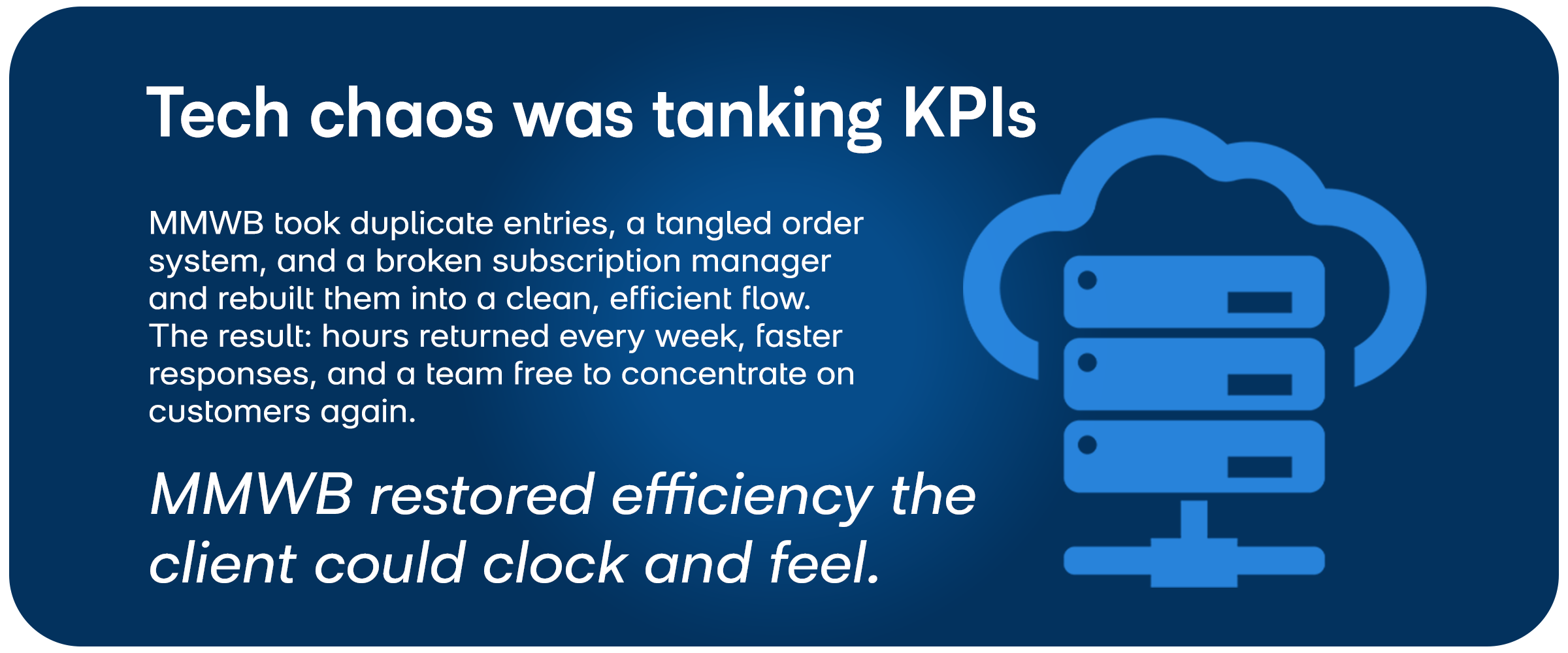 MMWB fixed tanking KPIs
